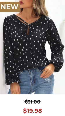 Black Brush Stroke Print Cross Strap T Shirt