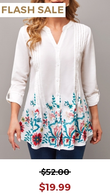 Floral Print Roll Tab Sleeve Split Neck Blouse