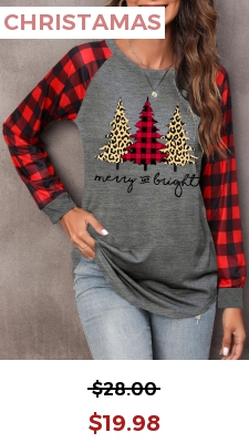 Red Christmas Tree Print Long Sleeve Sweatshirt