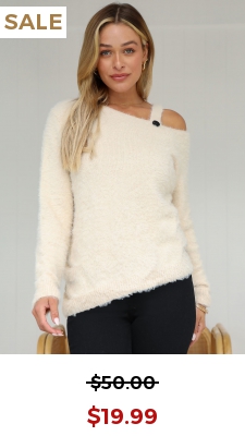 Skew Neck Solid Long Sleeve Cold Shoulder Sweater