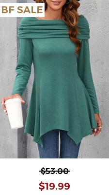 Hanky Hem Wrap Shoulder Muffler Turquoise Sweatshirt