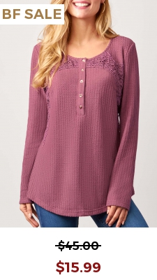 Lace Patchwork Dusty Pink Waffle Knit T Shirt
