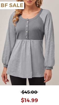 Long Sleeve Round Neck Grey T Shirt