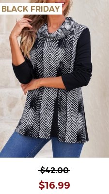 Black Decorative Button Chevron Print Long Sleeve Sweatshirt