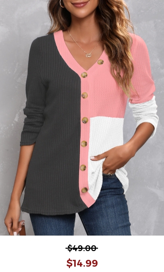 Dark Grey Decorative Button Long Sleeve T Shirt