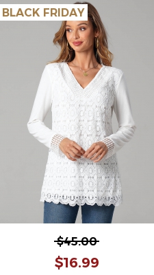 Lace Splicing Solid Long Sleeve V Neck T Shirt