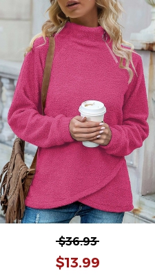 Pink Zipper Long Sleeve High Neck Sweatshirt