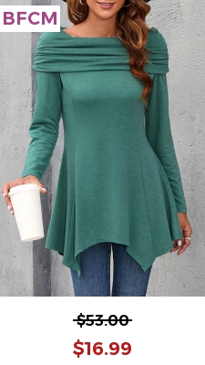 Hanky Hem Wrap Shoulder Muffler Turquoise Sweatshirt