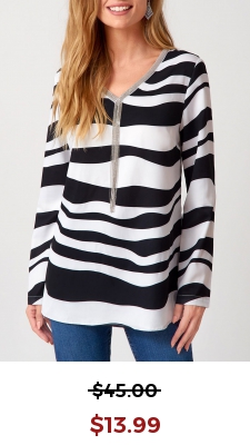 Striped Tassel V Neck Long Sleeve Blouse