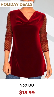Polka Dot Red Velvet Stitching Valentines T Shirt