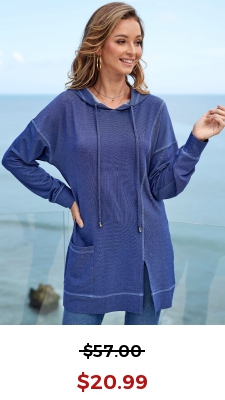 Solid Long Sleeve Pocket Drawstring Detail Hoodie