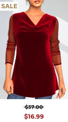 Polka Dot Red Velvet Stitching Valentines T Shirt