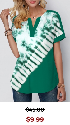 Tie Dye Print Green Patricks Day T Shirt