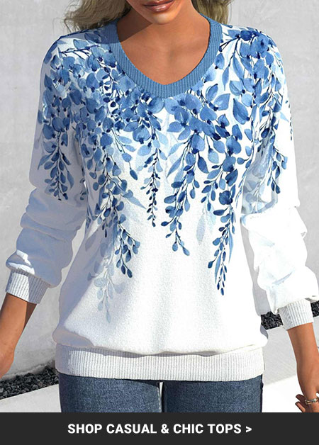 Red Ombre Long Sleeve Round Neck Sweatshirt