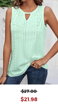 Light Green Cut Out Tank Top