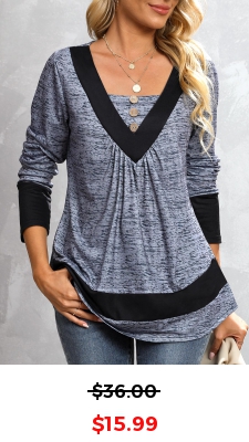 Dark Grey Marl Button Long Sleeve T Shirt