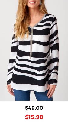 Striped Tassel V Neck Long Sleeve Blouse