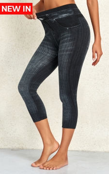Black High Waisted Skinny Capri Leggings