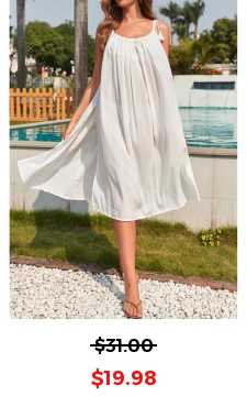Flowy Strappy Tassel White Cover Up