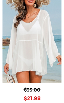 White Long Sleeve Lightweight Cover Up