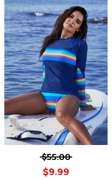 Rainbow Print Multi Color Surfing Suit