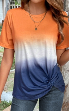 Orange Twist Ombre Short Sleeve T Shirt