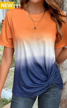 Orange Twist Ombre Short Sleeve T Shirt