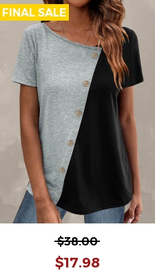 Light Grey Marl Button Short Sleeve T Shirt