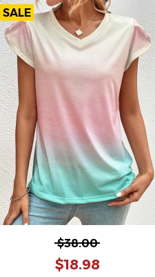 Light Pink Ombre Short Sleeve T Shirt