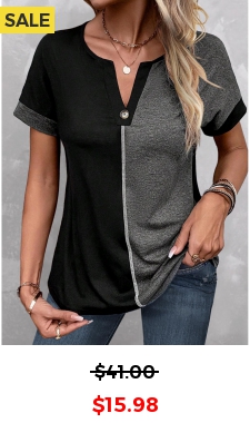 Dark Grey Marl Button Short Sleeve T Shirt