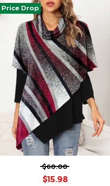 Geometric Print Asymmetric Hem 3/4 Sleeve Sweatshirt