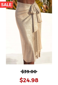 Bowknot Design Hot Stamping Champagne Sarong