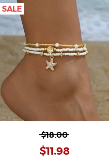 Golden Color Star Seed Beads Anklets