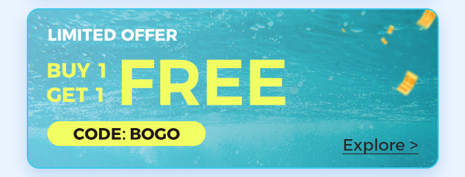 Take advantage of our exclusive limited-time offer! Buy one item and get another one for free. With this fantastic BOGO deal, you can treat yourself and a friend—or simply double up on your favorite styles!