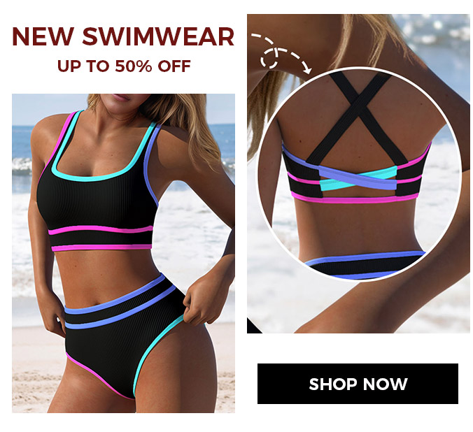 Dive into our exciting new swimwear collection! Enjoy discounts of up to 50% off on a variety of stylish swimsuits that cater to every taste and preference. Whether you’re lounging poolside or hitting the beach, we have the perfect fit for you.