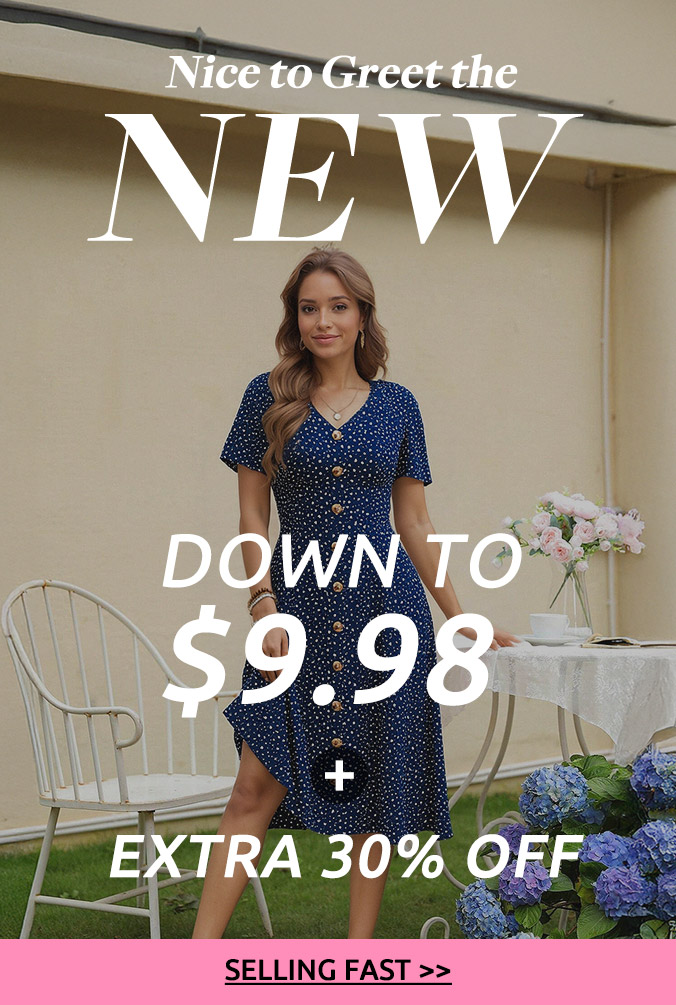 Welcome the season of fresh styles and vibrant trends with our latest collection! We’re thrilled to introduce new arrivals that are perfect for any occasion. Get ready to elevate your wardrobe with pieces that blend comfort, elegance, and modern flair. Select styles are now available for just $9.98, plus enjoy an additional 30% off your purchase. Act quickly! Our most popular items are flying off the shelves.